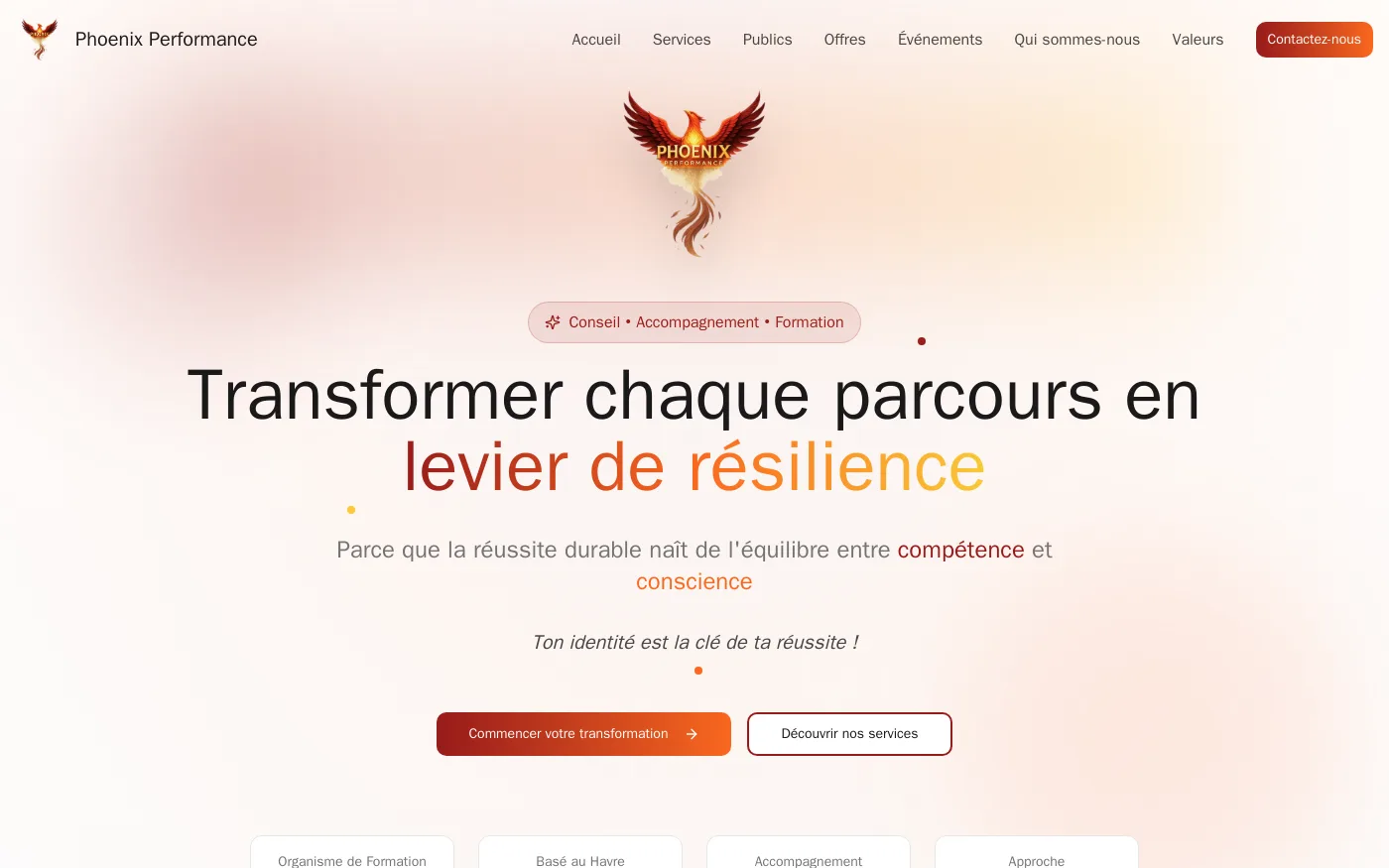 Aperçu du site Phoenix Performance